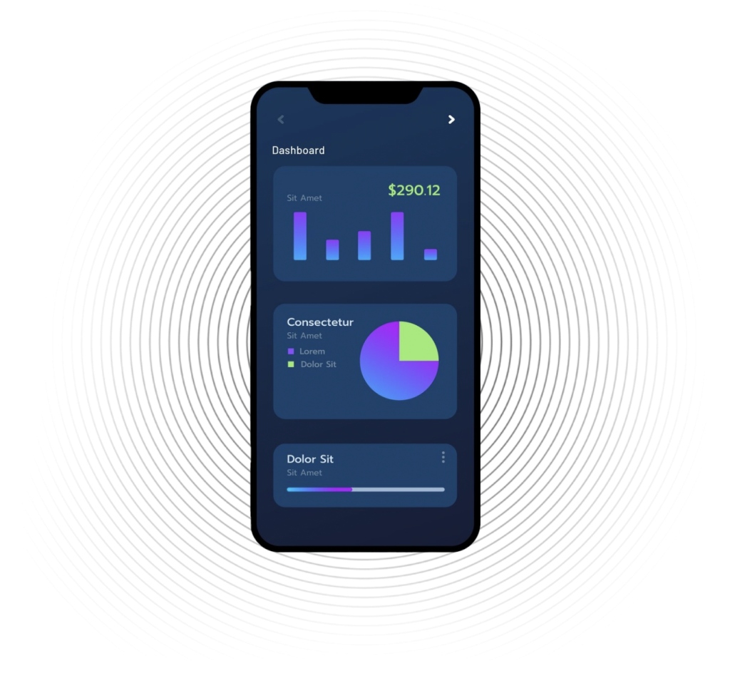 Signature Cash Mobile App Dashboard